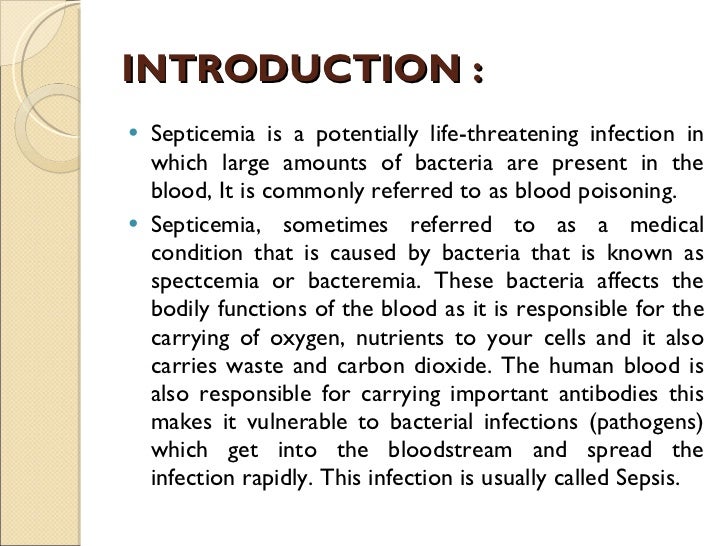 Septicemia