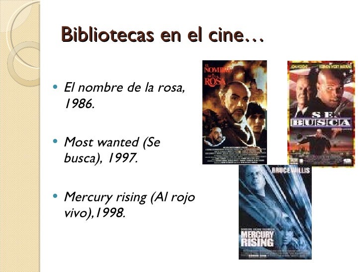 Las bibliotecas en el cine... primera parte Slide 23