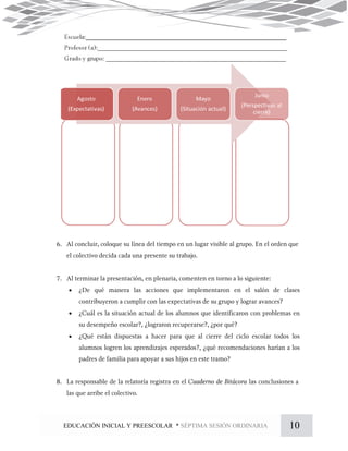 10EDUCACIÓN INICIAL Y PREESCOLAR * SÉPTIMA SESIÓN ORDINARIA



 