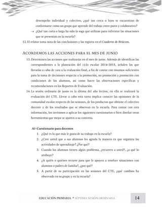 14EDUCACIÓN PRIMARIA * SÉPTIMA SESIÓN ORDINARIA

 