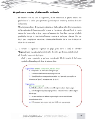 7EDUCACIÓN PRIMARIA * SÉPTIMA SESIÓN ORDINARIA
ā
ĭ
 