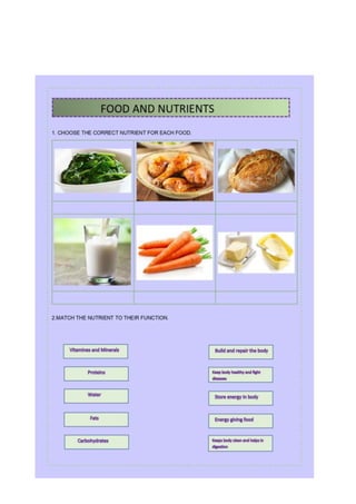Septimo grado nutricion ingles