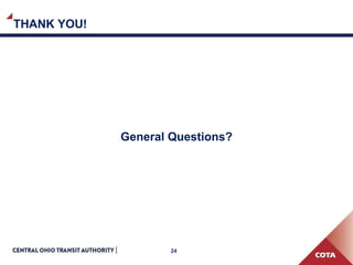 24
THANK YOU!
General Questions?
 