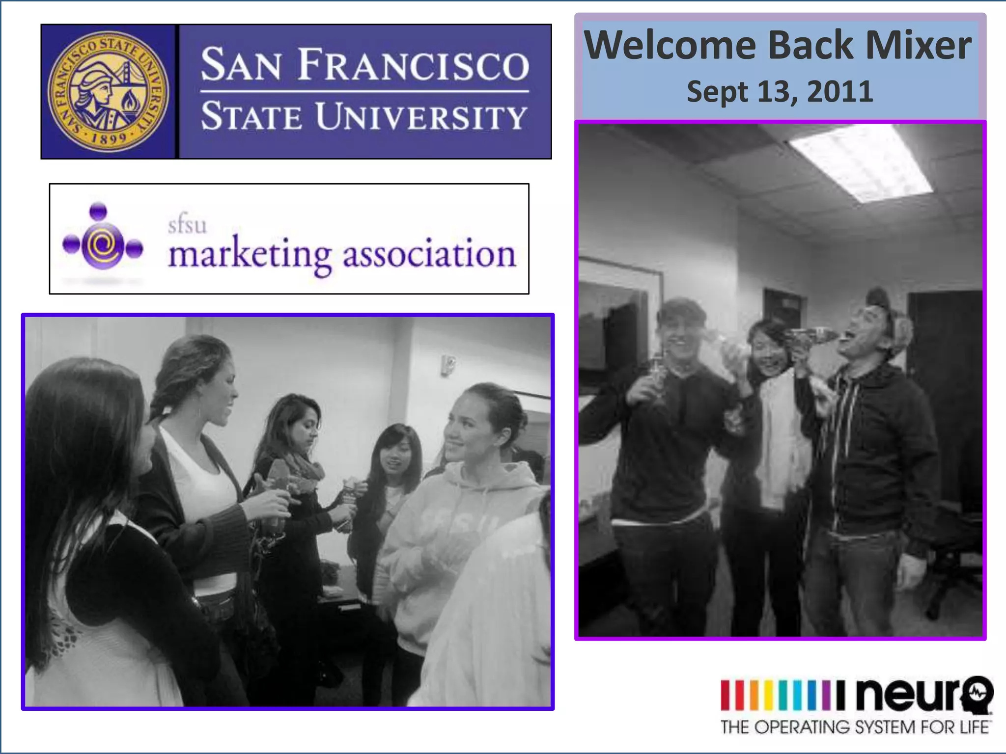 Welcome Back Mixer Sept 13, 2011