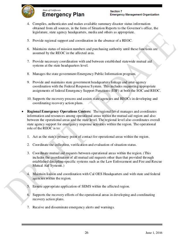 California Emergency Response Plan NIMS ICS ESF 18 Cybersecur…