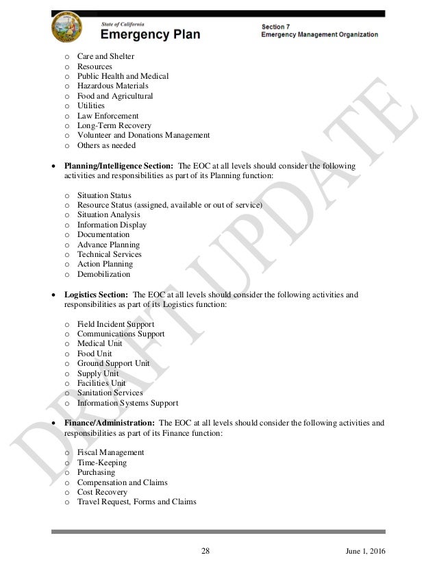 California Emergency Response Plan NIMS ICS ESF 18 Cybersecur…