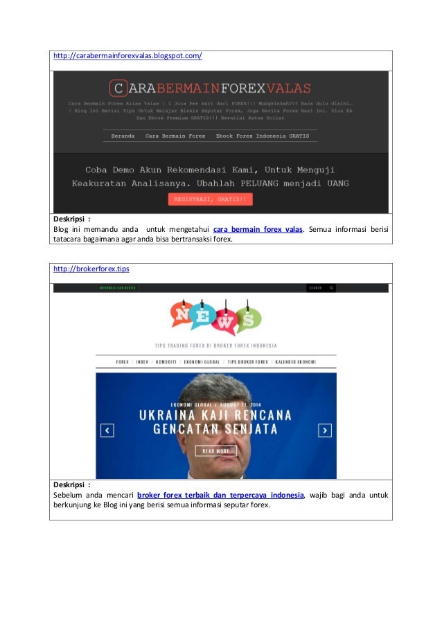 Forex: Editorial, Articles, Analysis, Broker Info, Broker News, Trading Journal seputar forex