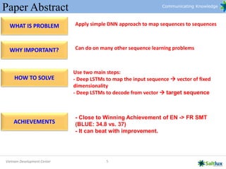 Sequence to Sequence Learning with Neural Networks | PPTX