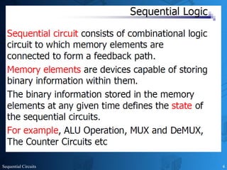 All about Sequential circuits DLD. | PDF