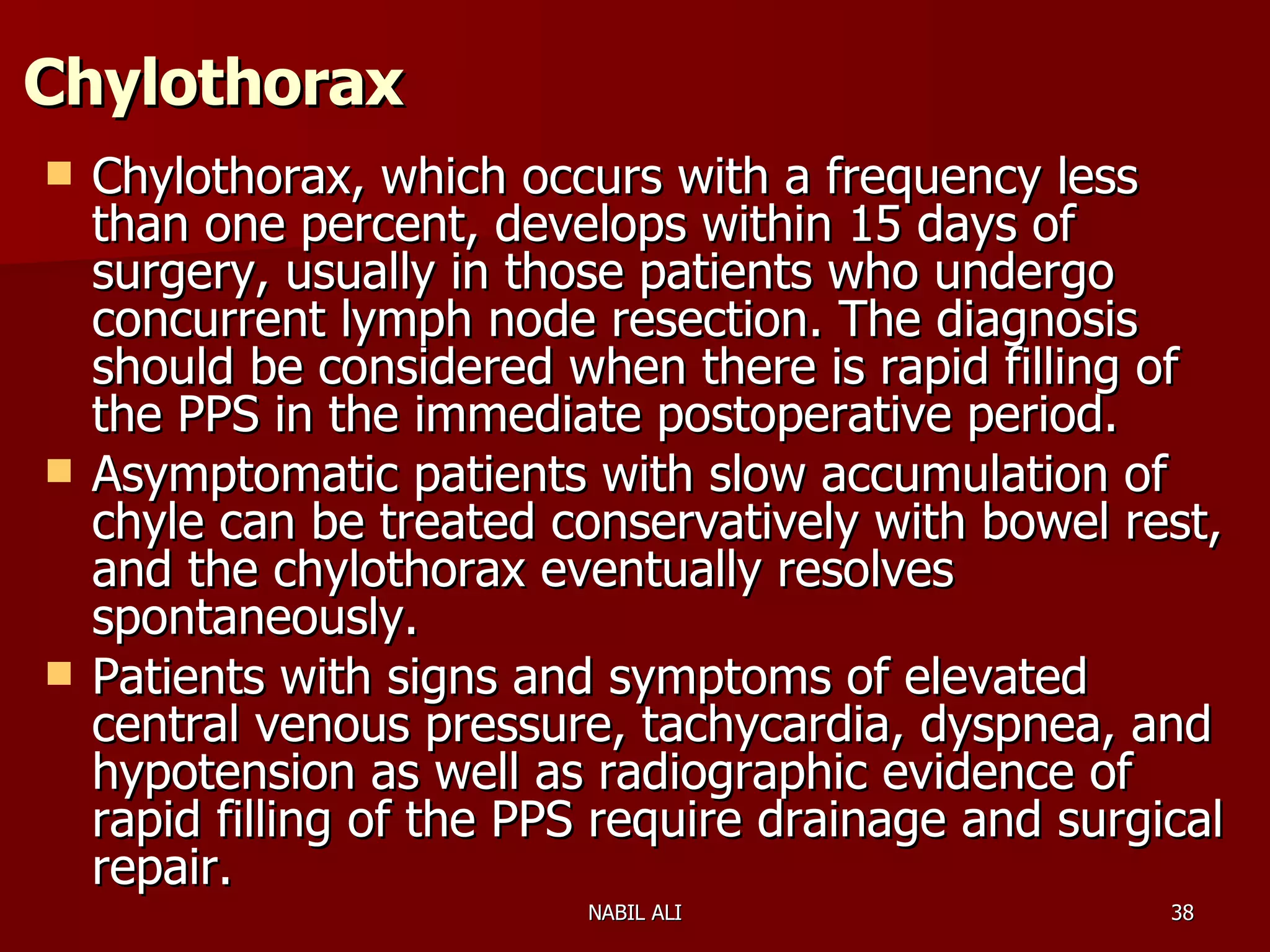 Sequelae & Complications of Pneumonectomy | PPT