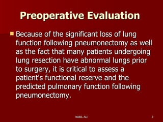 Sequelae & Complications of Pneumonectomy | PPT