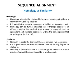 Sequence alignment for bio informatics.pptx