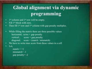 Sequence alignment global vs. local | PPTX | Programming Languages ...