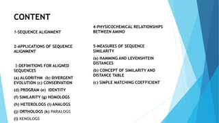 Sequence alignment 1 | PPT