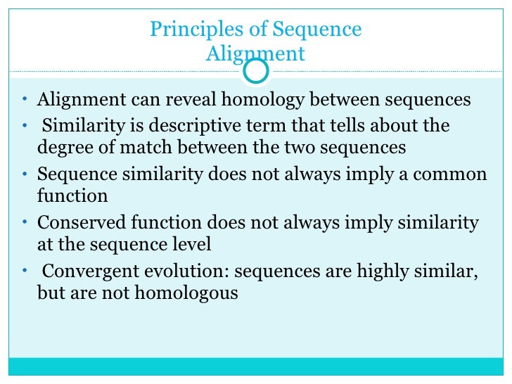 Sequence Alignment In Bioinformatics