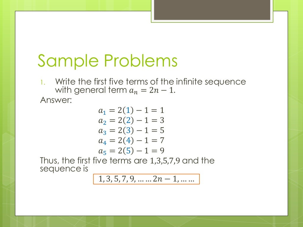 Sequence and series