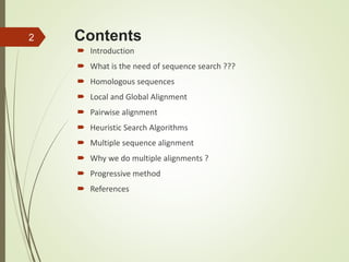 Sequence homology search and multiple sequence alignment(1) | PPTX
