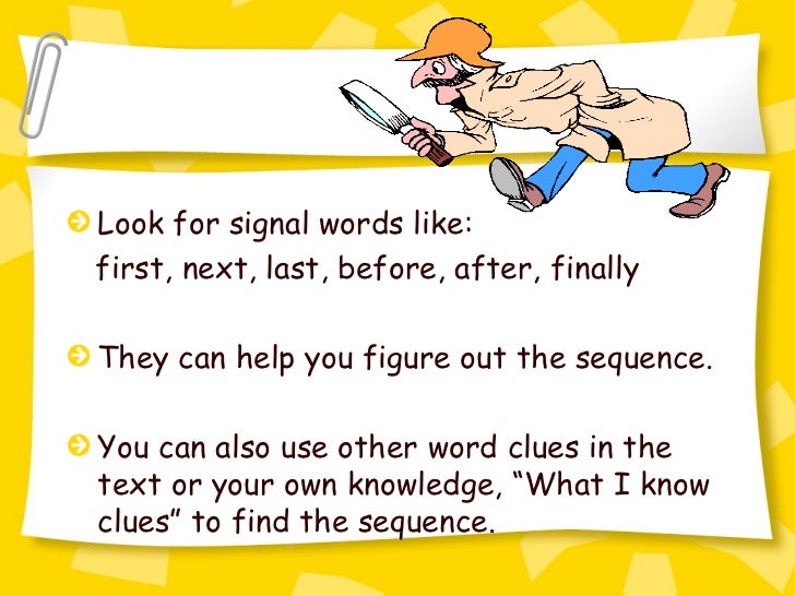 sequence of events 1