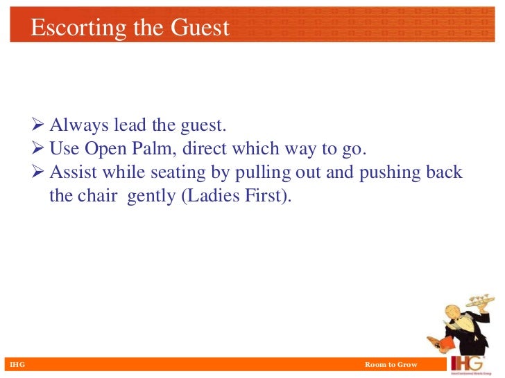 Sequence of serviceHotel Restaurant