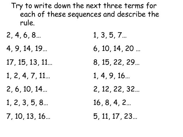 Sequences Sequences