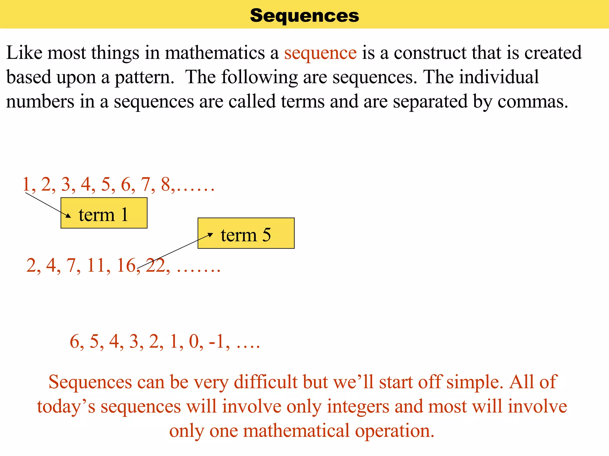 Sequences | PPT