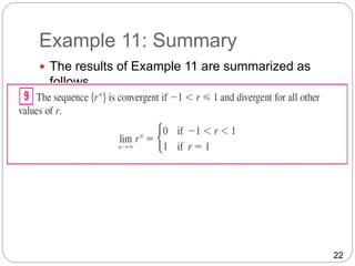 22
Example 11: Summary
 The results of Example 11 are summarized as
follows.
 