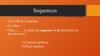Sequences and series power point for B.sc