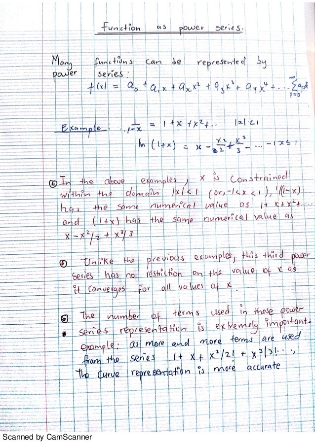 Sequences and series notes with examples