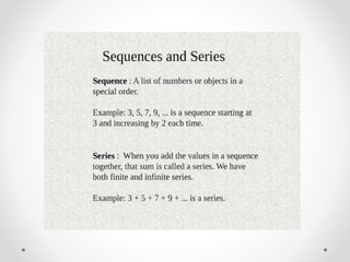 Sequences and series ppt | PPT