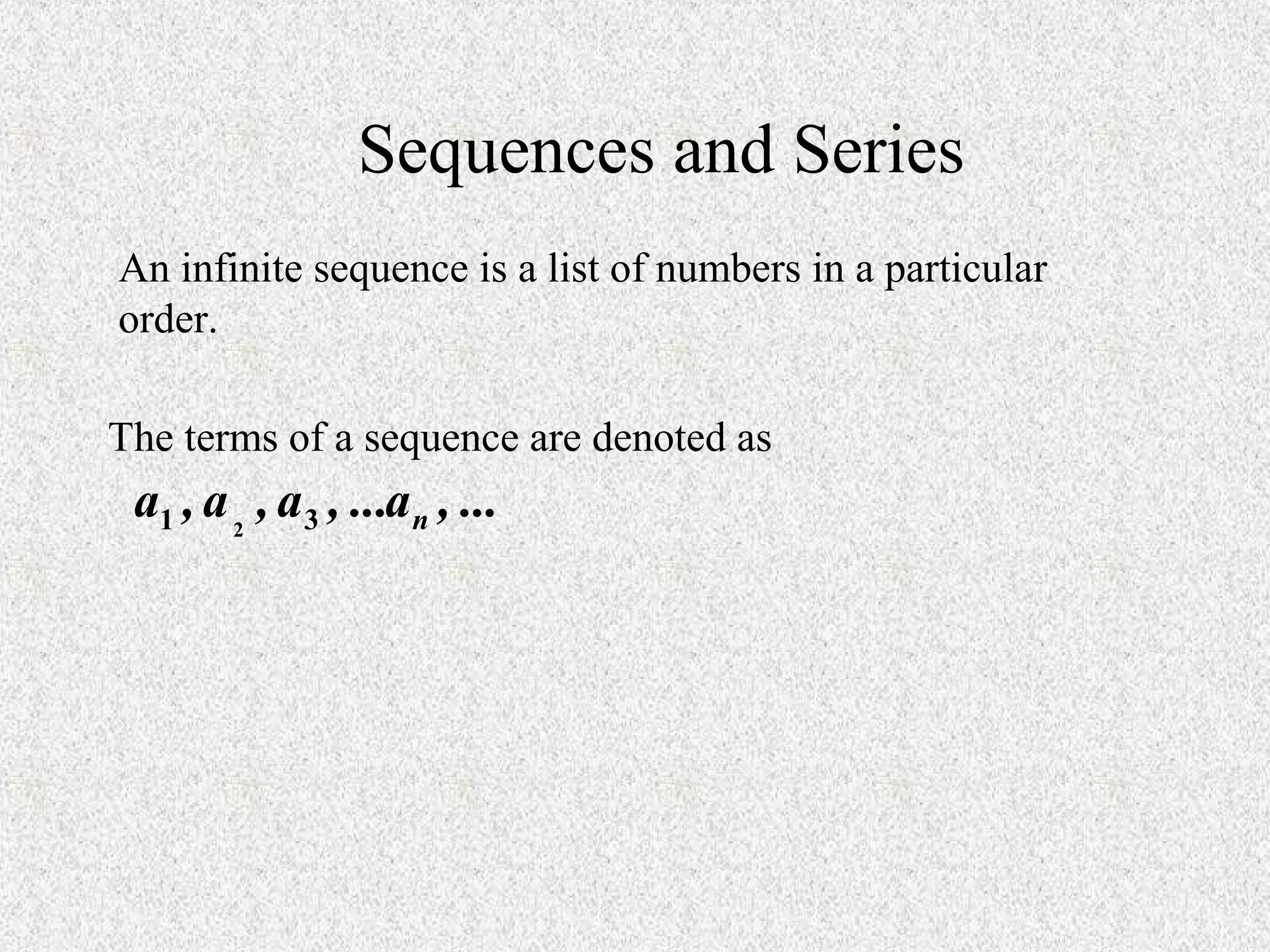 Sequences & series | PPS