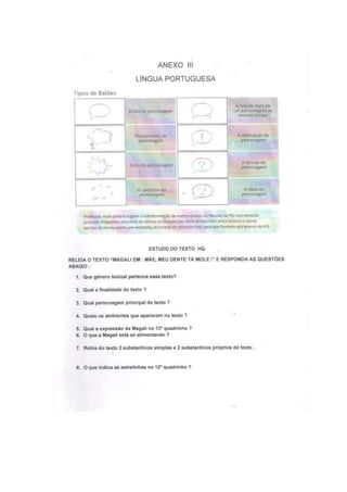 SEQUÊNCIA DIDÁTICA HQ