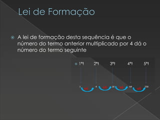Lei de Formação


A lei de formação desta sequência é que o
número do termo anterior multiplicado por 4 dá o
número do termo seguinte

x4

x4

x4

x4

 