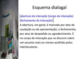 E relato de partes de partes doobjeto (sinédoque)Cada uma das partes relatadas pode ser, por sua vez, especificada, reaplicando-se ciclicamente os mesmos processos (tematização).