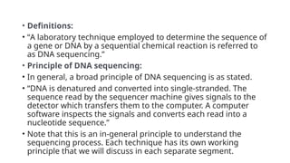 DNA sequencing method in molecular biology.pptx