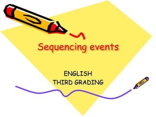 Sequencing events
ENGLISH
THIRD GRADING

 
