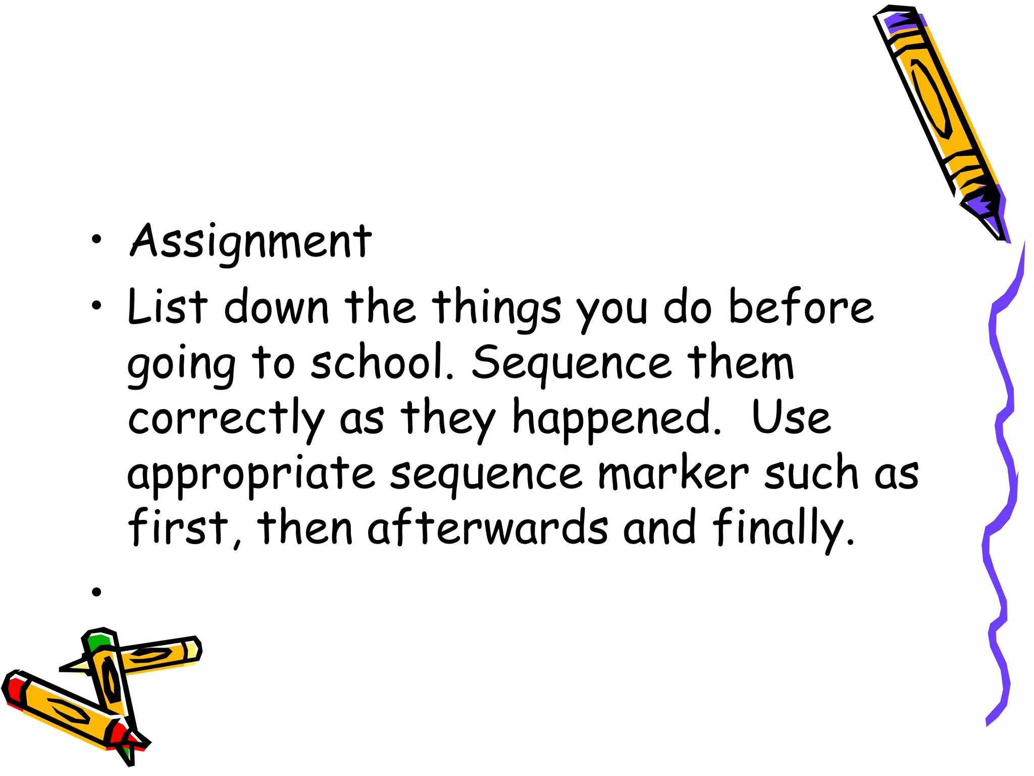 Sequencing events | PPTX