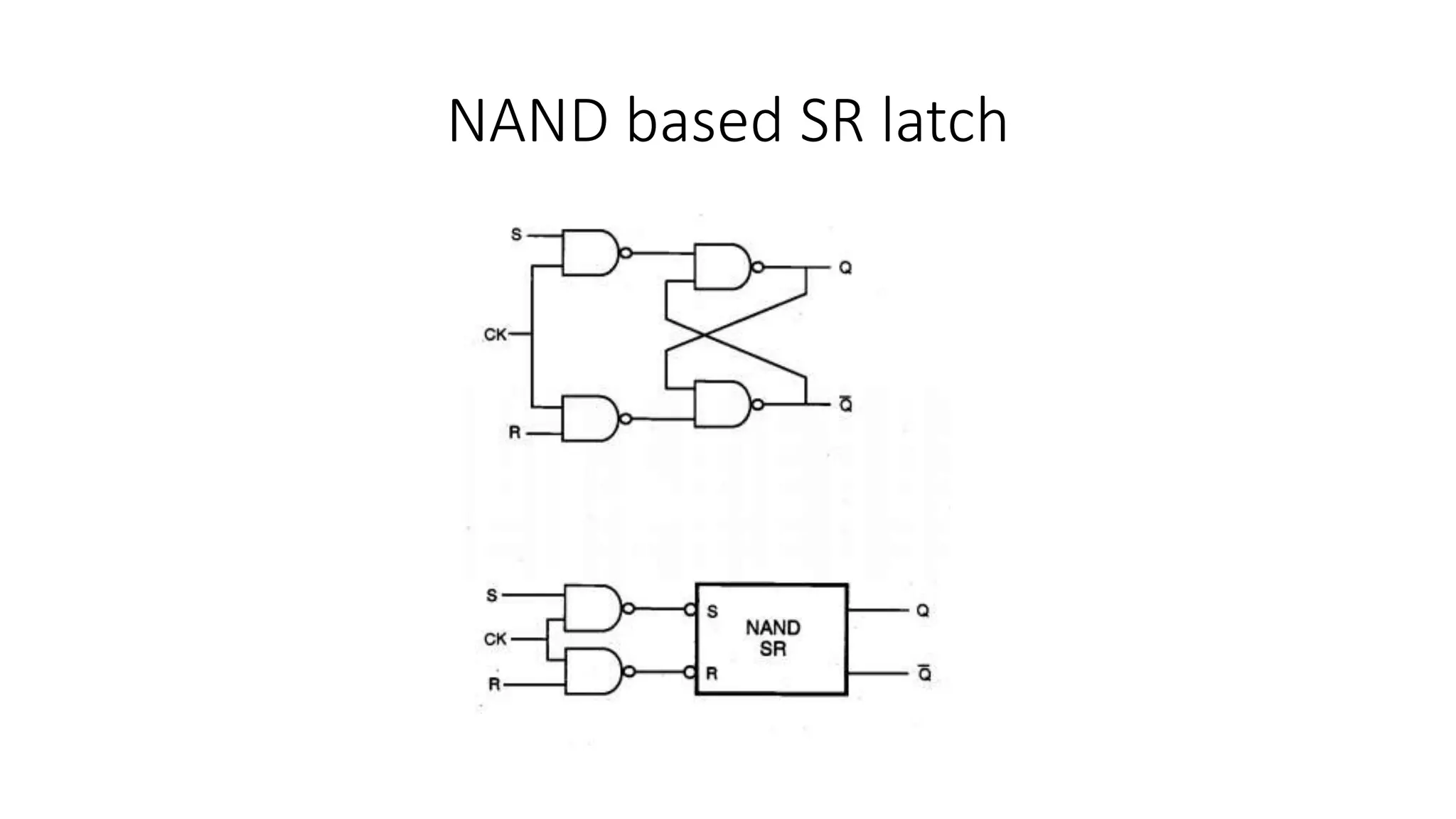 NAND based SR latch
 