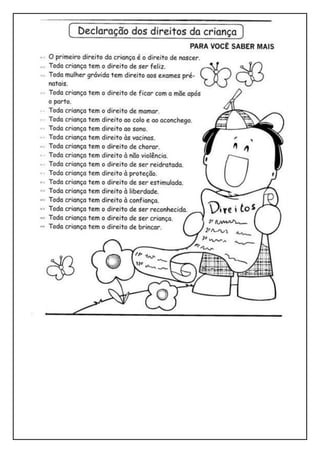 Sequência de atividades: Ser criança