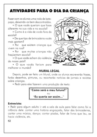 Sequência de atividades: Ser criança