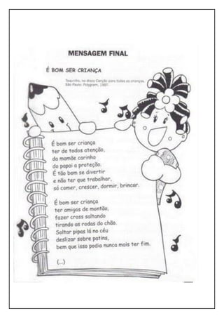 Sequência de atividades: Ser criança