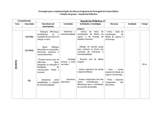 Sequência didáctica