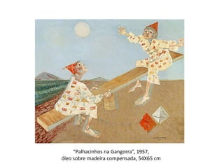 “Palhacinhos na Gangorra”, 1957,
óleo sobre madeira compensada, 54X65 cm
 