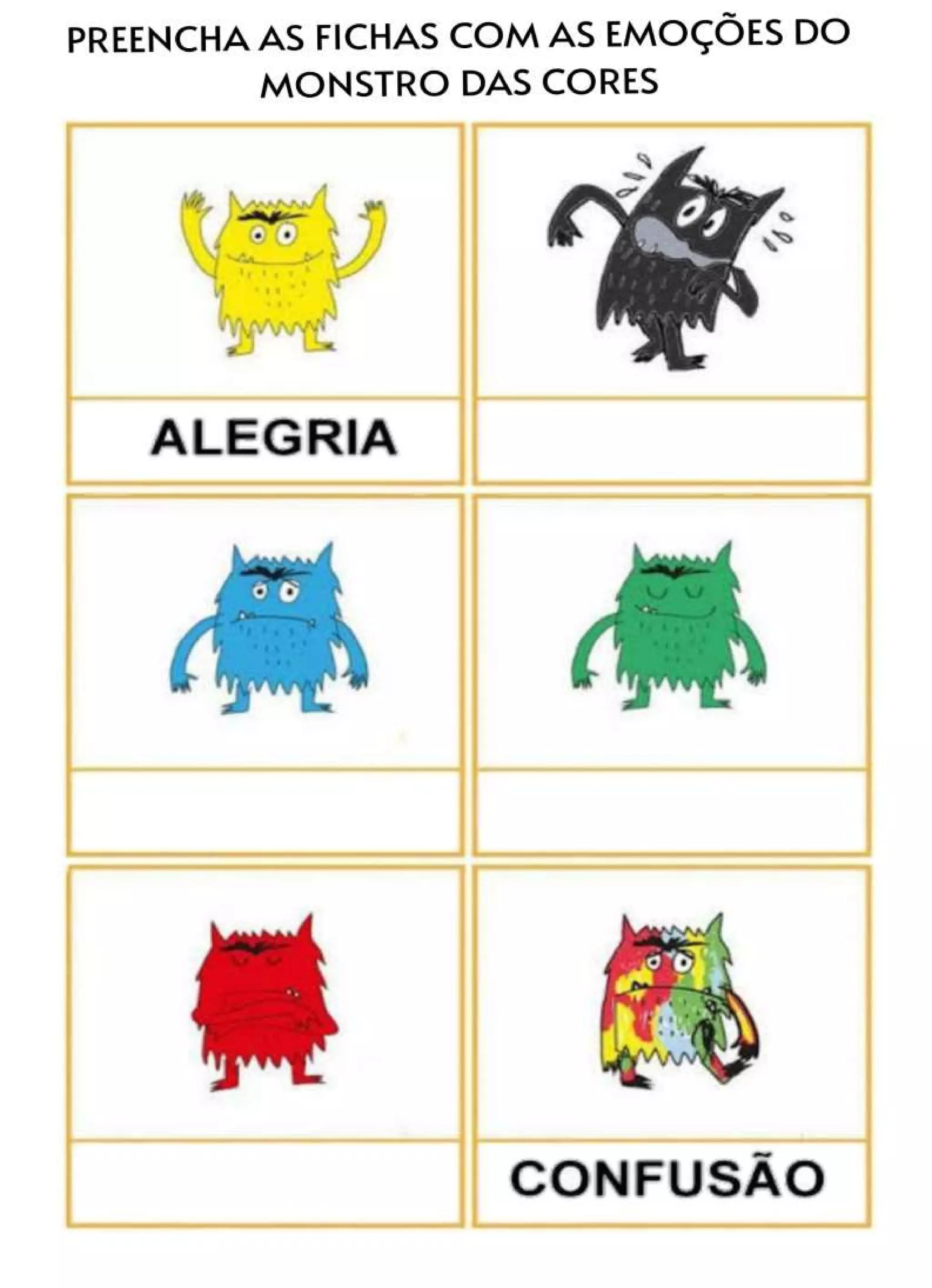 Sequência didática monstro das cores emoções | PDF