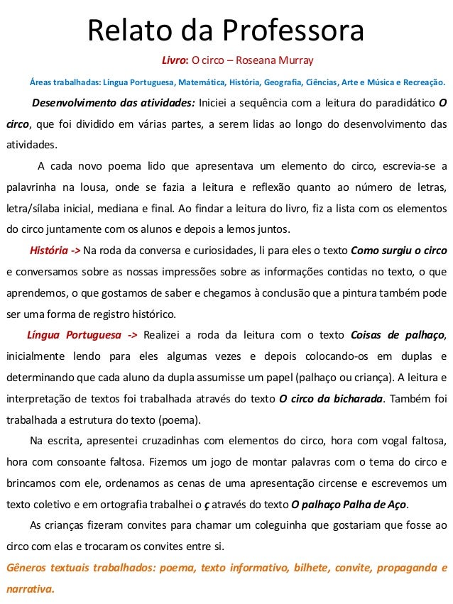 Atividades De Produção De Texto Dia Do Circo Para Educação Infantil