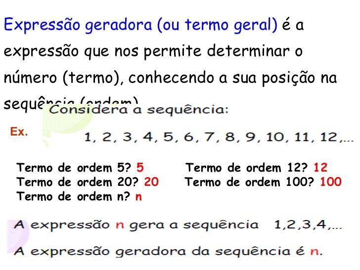 Termo Geral De Uma Sequencia Numerica