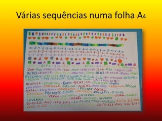 Várias sequências numa folha A4

 