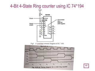 4-Bit 4-State Ring counter using IC 74*194
43
 