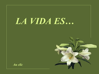 LA VIDA ES…  Au clic 