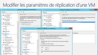Modifier les paramètres de réplication d’une VM
 