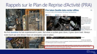 Rappels sur le Plan de Reprise d’Activité (PRA)
 